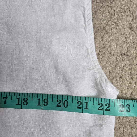 LOTUS EATERS 100% Linen Relaxed Fit Short Sleeve Top. Size Medium - Picture 9 of 11